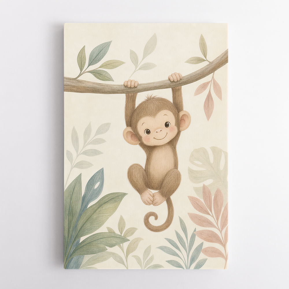 Monkey Swing Kids Wall Art Prints