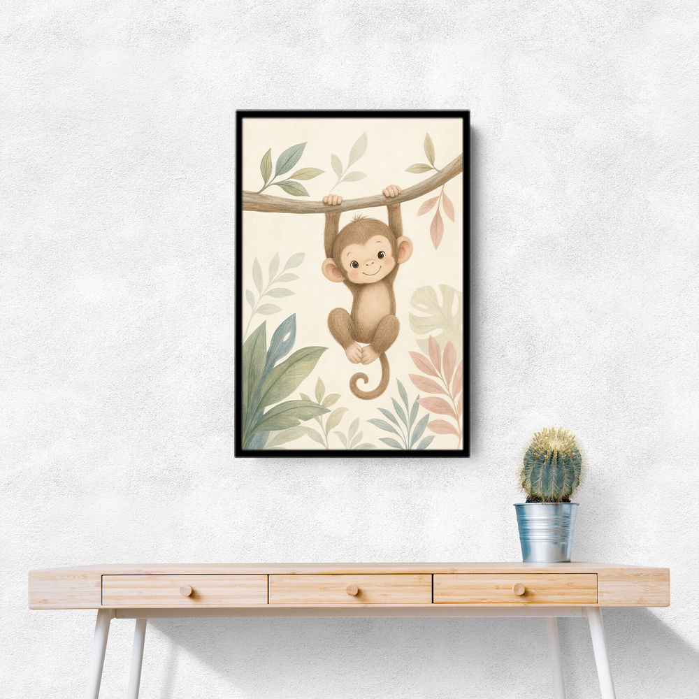 Monkey Swing Kids Wall Art Prints