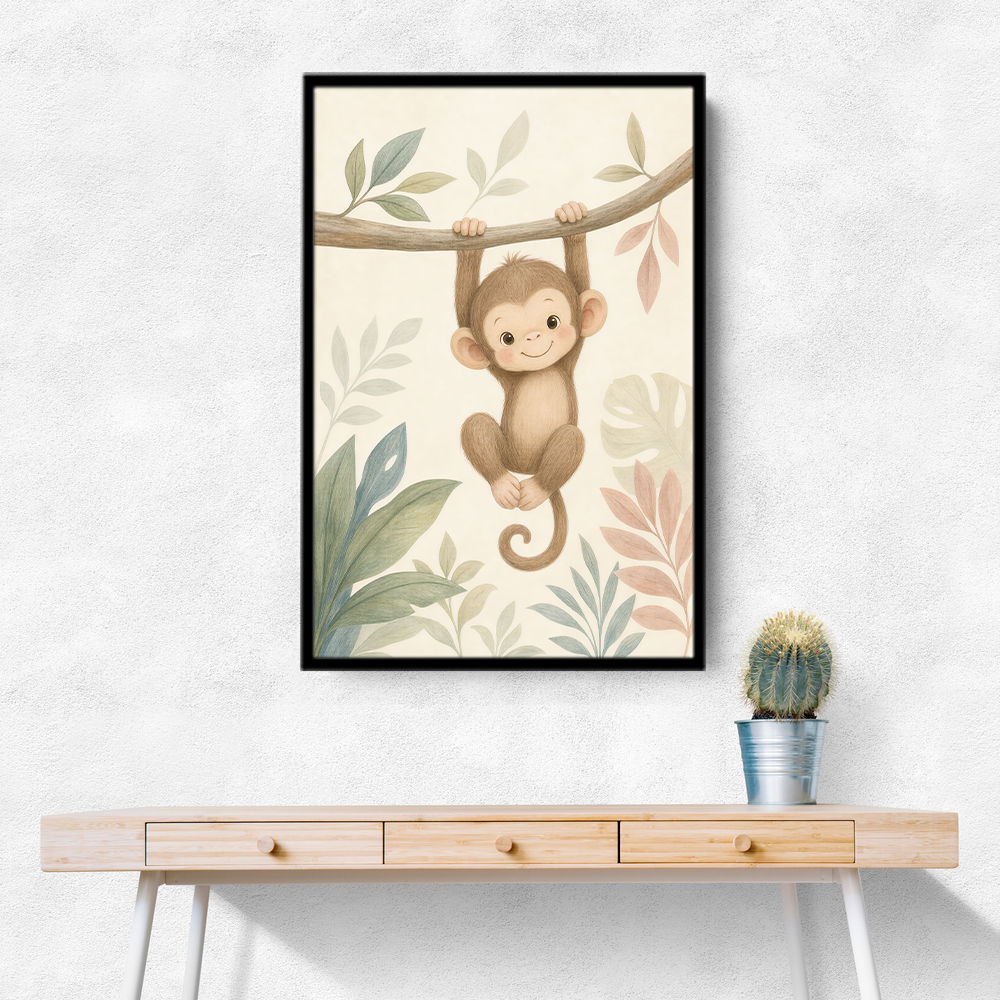 Monkey Swing Kids Wall Art Prints