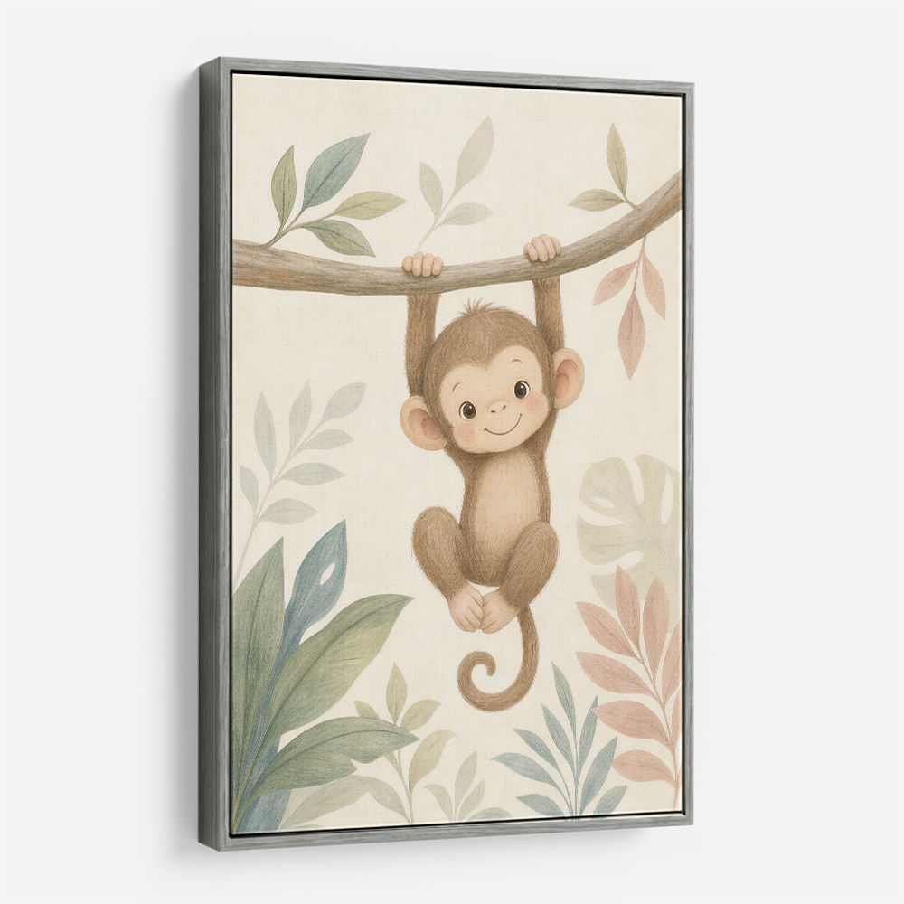 Monkey Swing Kids Wall Art Prints