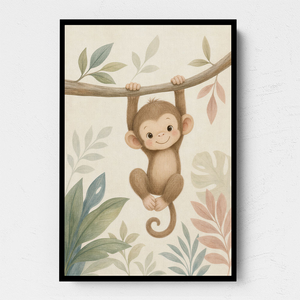 Monkey Swing Kids Wall Art Prints