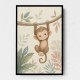 Monkey Swing Kids Wall Art Prints