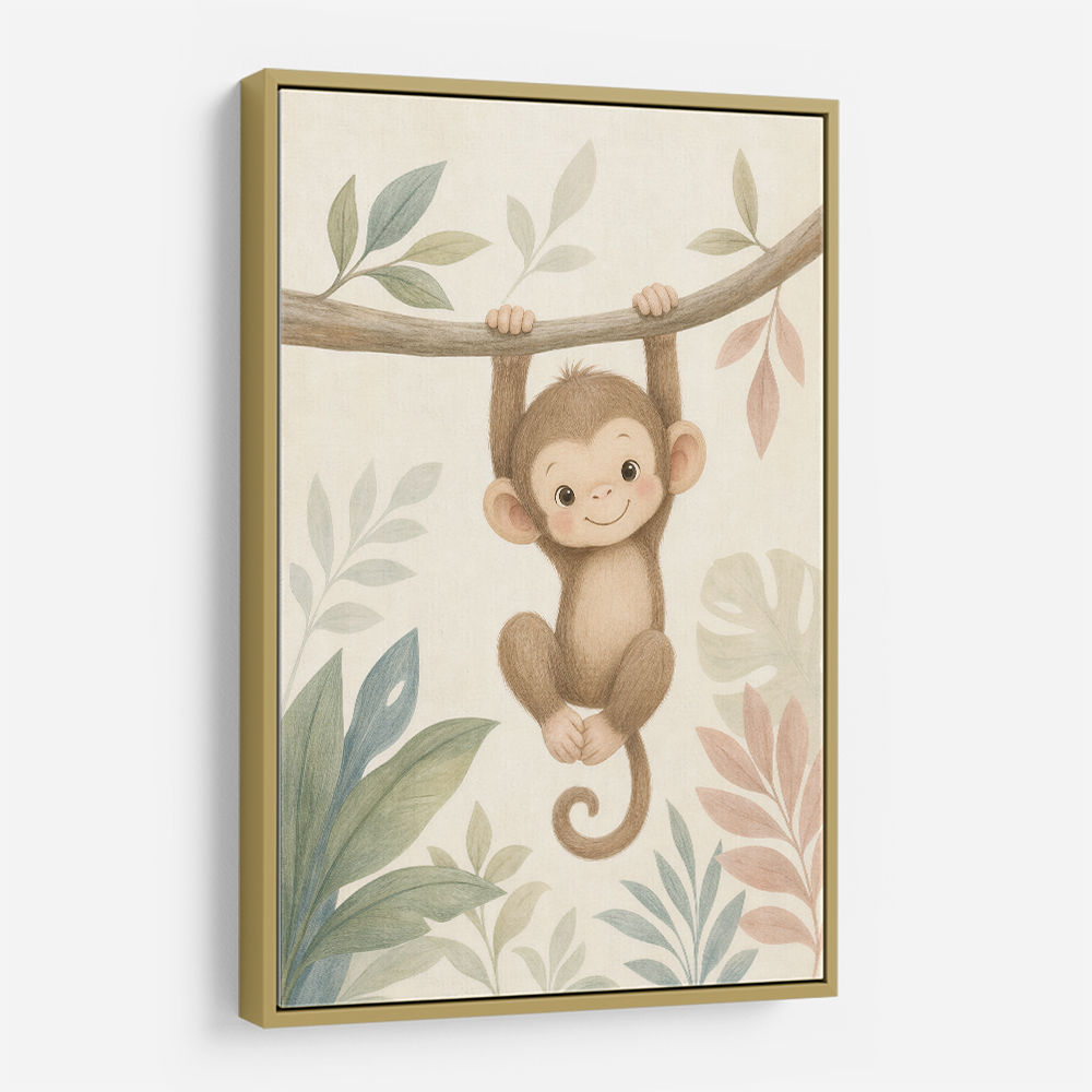 Monkey Swing Kids Wall Art Prints