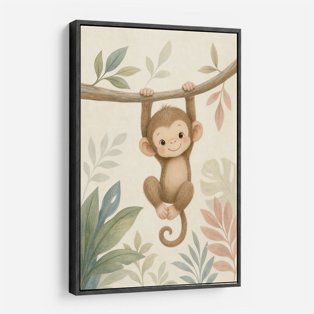 Monkey Swing Kids Wall Art Prints