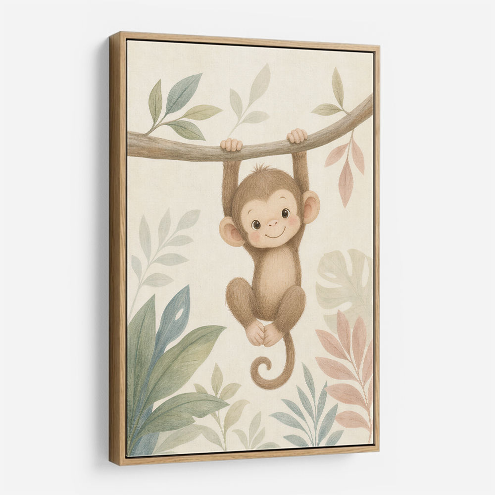 Monkey Swing Kids Wall Art Prints