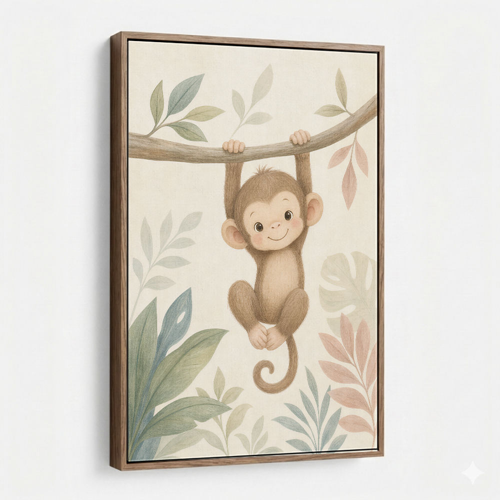Monkey Swing Kids Wall Art Prints