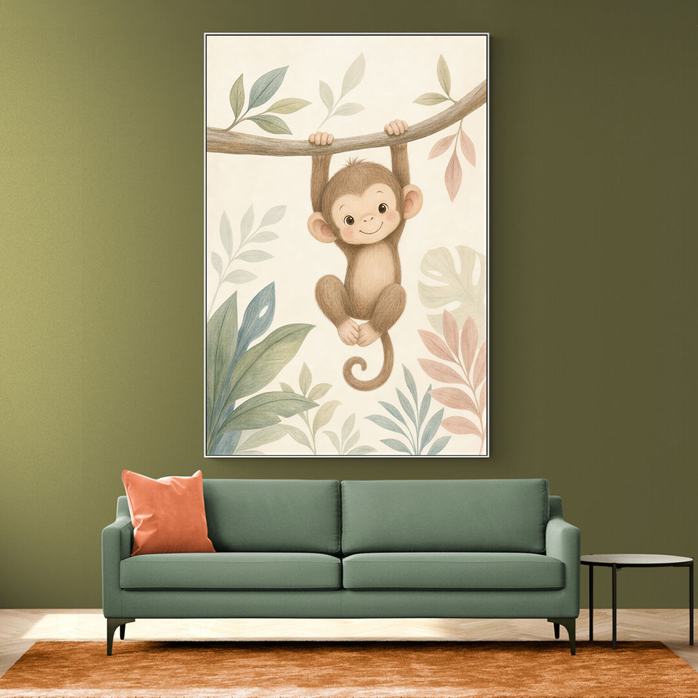 Monkey Swing Kids Wall Art Prints