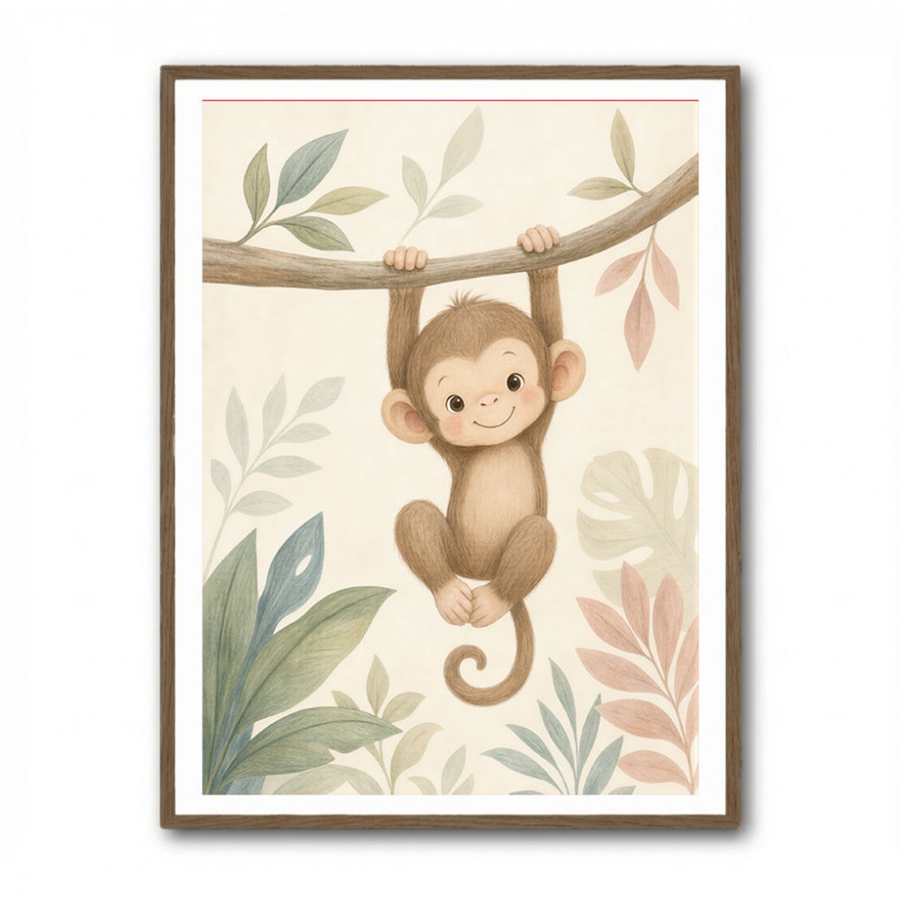 Monkey Swing Kids Wall Art Prints