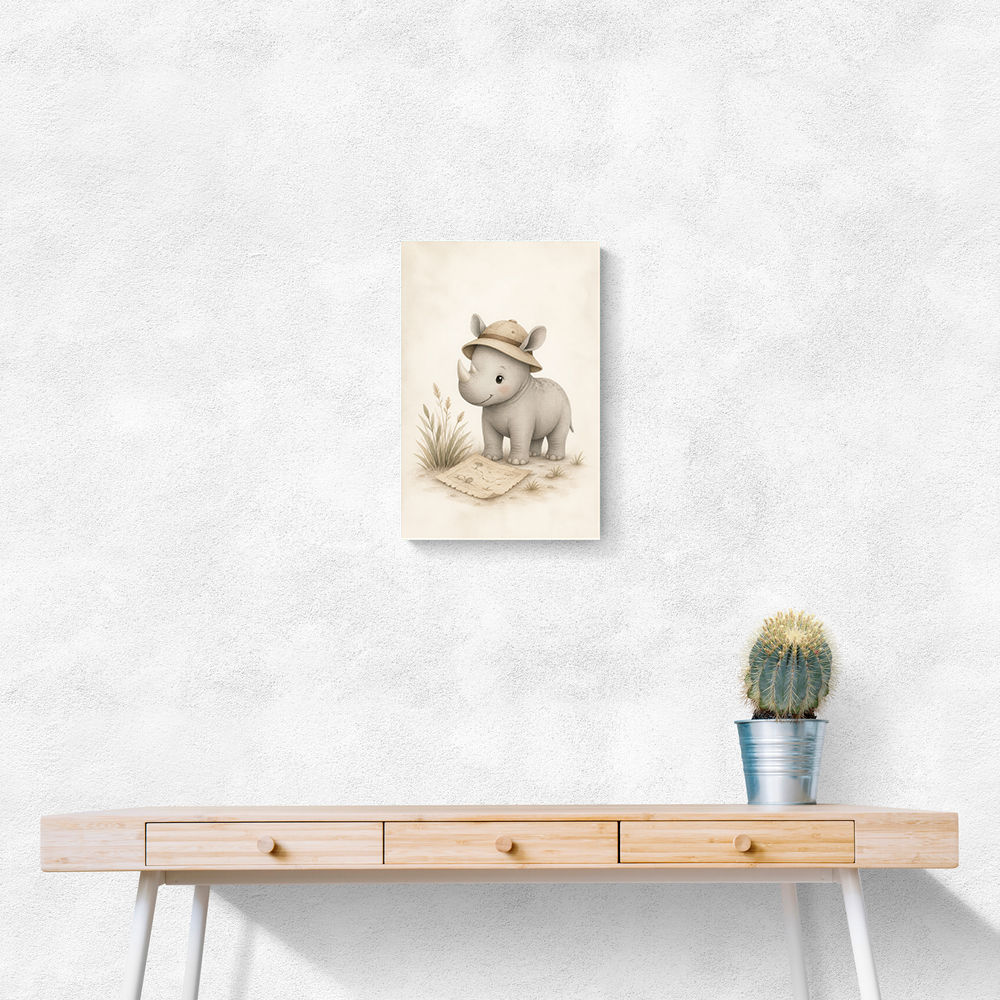 Rhino Explorer Kids Wall Art Prints