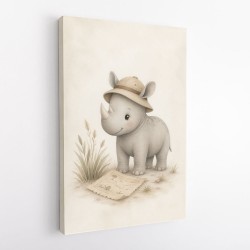 Rhino Explorer Kids Wall Art Prints