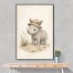Rhino Explorer Kids Wall Art Prints