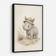 Rhino Explorer Kids Wall Art Prints
