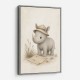 Rhino Explorer Kids Wall Art Prints