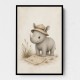 Rhino Explorer Kids Wall Art Prints