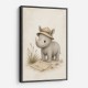 Rhino Explorer Kids Wall Art Prints