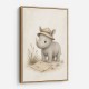 Rhino Explorer Kids Wall Art Prints
