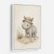 Rhino Explorer Kids Wall Art Prints