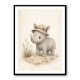 Rhino Explorer Kids Wall Art Prints