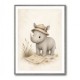 Rhino Explorer Kids Wall Art Prints