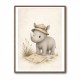 Rhino Explorer Kids Wall Art Prints