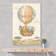 Safari Balloon Ride Kids Wall Art Prints