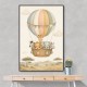 Safari Balloon Ride Kids Wall Art Prints