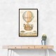 Safari Balloon Ride Kids Wall Art Prints