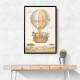 Safari Balloon Ride Kids Wall Art Prints