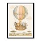 Safari Balloon Ride Kids Wall Art Prints