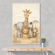 Safari Friends Group Kids Wall Art Prints 