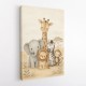 Safari Friends Group Kids Wall Art Prints 