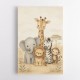 Safari Friends Group Kids Wall Art Prints 