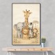 Safari Friends Group Kids Wall Art Prints 