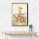 Safari Friends Group Kids Wall Art Prints 