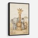 Safari Friends Group Kids Wall Art Prints 