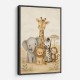 Safari Friends Group Kids Wall Art Prints 