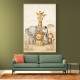 Safari Friends Group Kids Wall Art Prints 