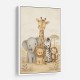 Safari Friends Group Kids Wall Art Prints 