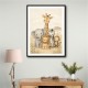 Safari Friends Group Kids Wall Art Prints 