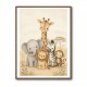 Safari Friends Group Kids Wall Art Prints 