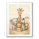 Safari Friends Group Kids Wall Art Prints 