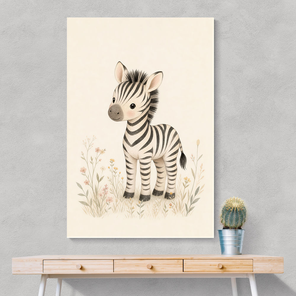 Zebra Friend Kids Wall Art Prints