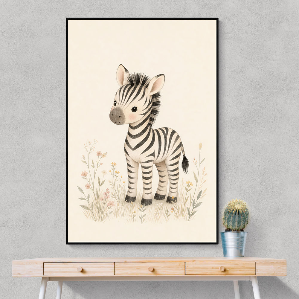 Zebra Friend Kids Wall Art Prints