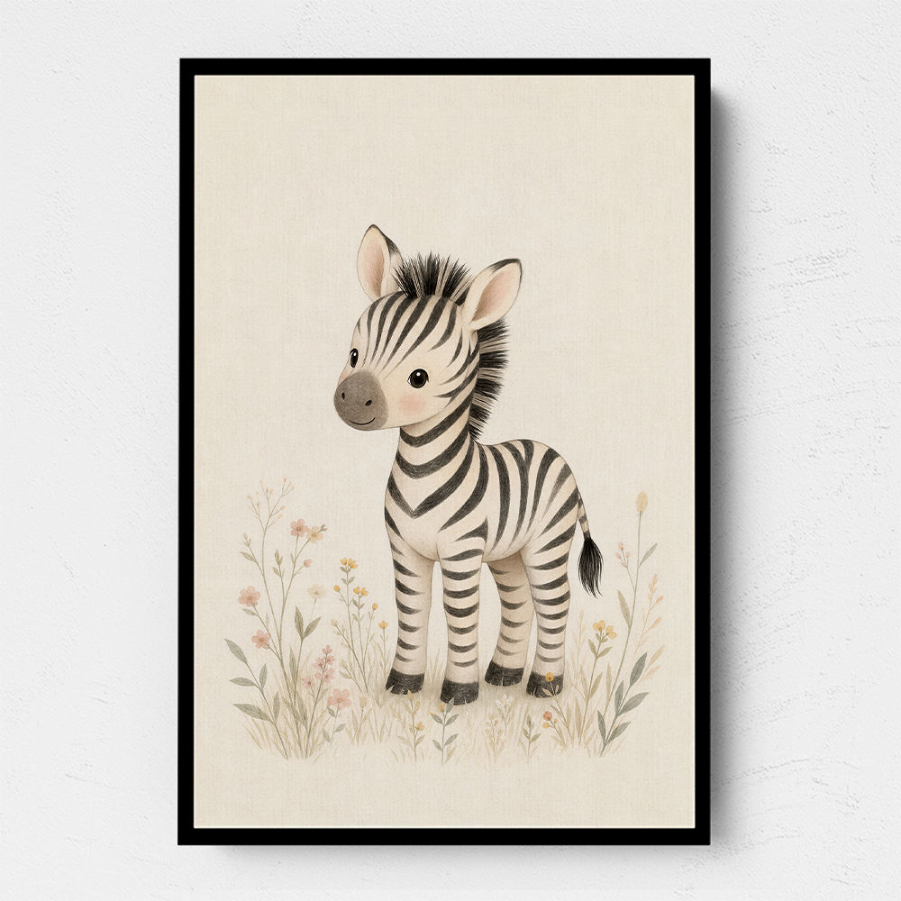 Zebra Friend Kids Wall Art Prints