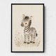 Zebra Friend Kids Wall Art Prints