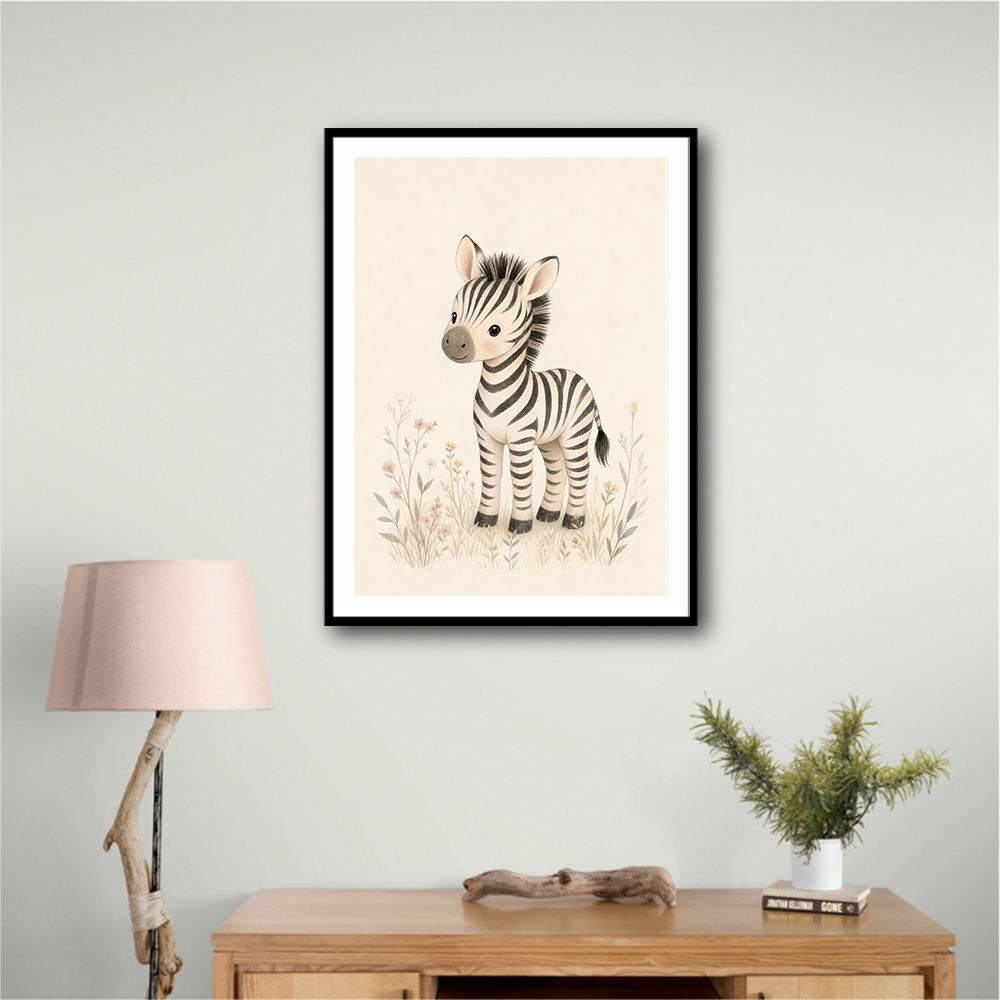 Zebra Friend Kids Wall Art Prints