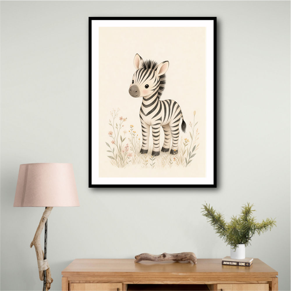 Zebra Friend Kids Wall Art Prints