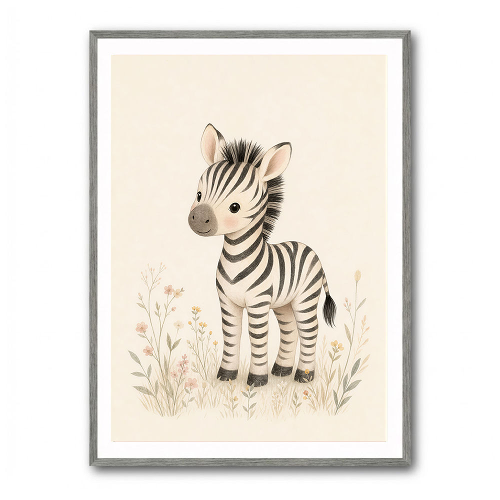 Zebra Friend Kids Wall Art Prints