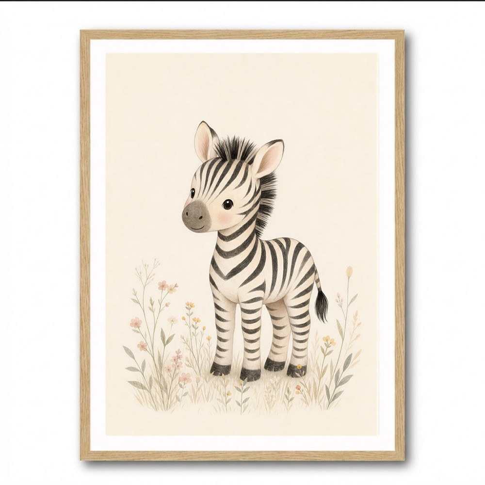 Zebra Friend Kids Wall Art Prints