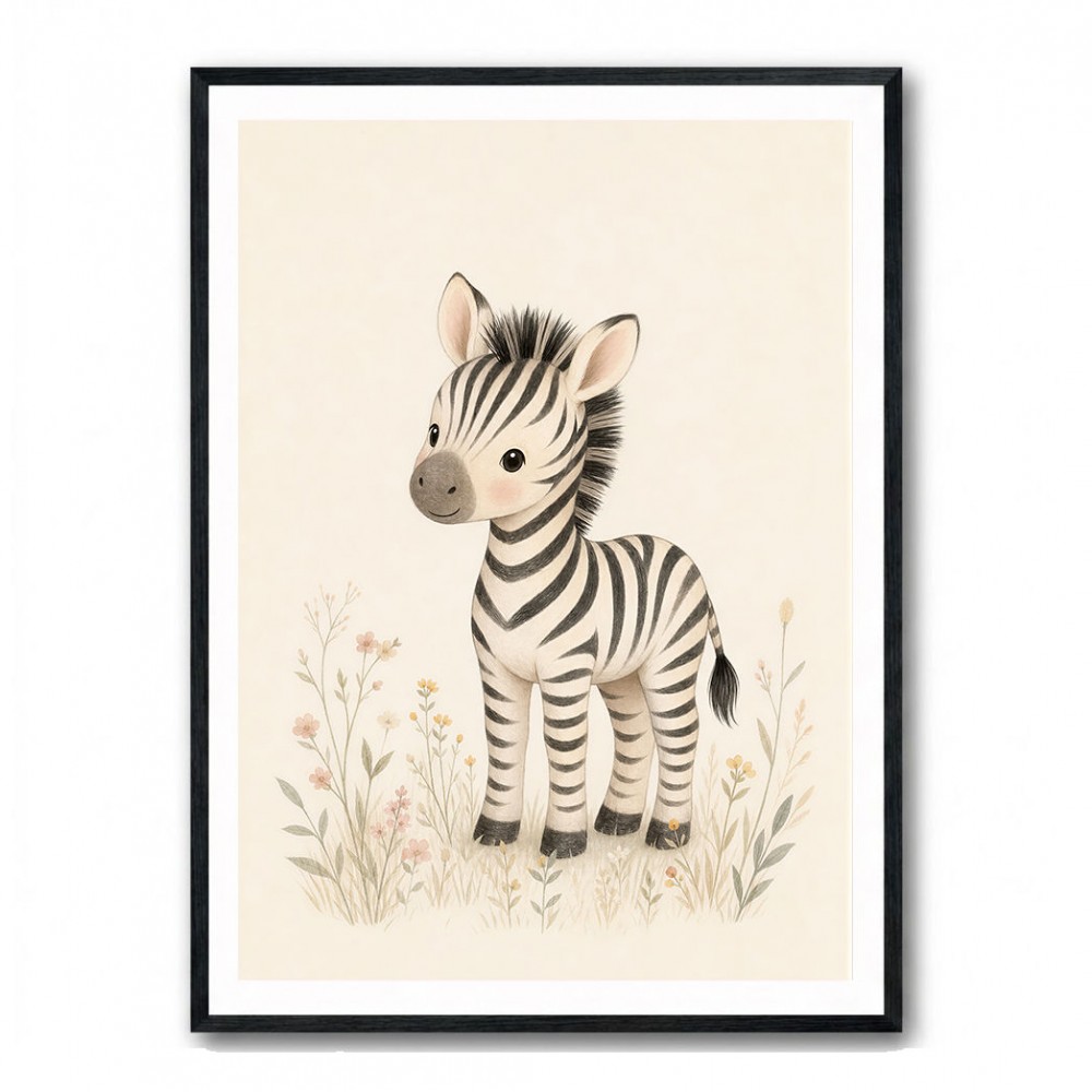 Zebra Friend Kids Wall Art Prints